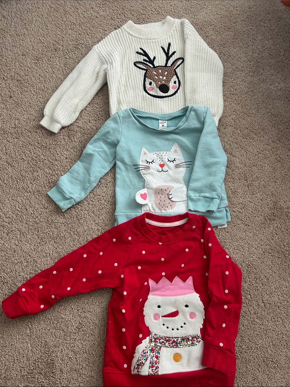 3T sweater/sweatshirt bundle